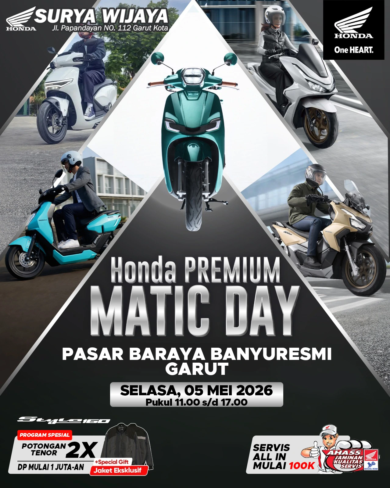 Warga Banyuresmi Bersiap, Dealer Surya Wijaya Gelar 'Honda Premium Matic Day' Besok